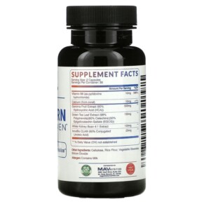 Thành phần vi chất của MAV Nutrition Fat Burn For Women 60 Capsules 850018273169