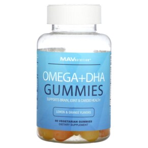 Thực phẩm chức năng MAV Nutrition Omega + DHA Gummies Lemon & Orange 60 Vegetarian Gummies 850018273121