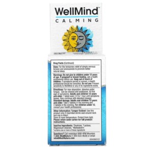 Thành phần vi chất của MediNatura WellMind Calming Day/Night 100 Tablets 787647704033