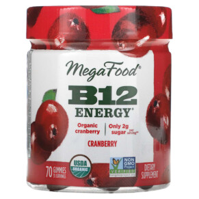 Thực phẩm chức năng MegaFood B12 Energy Cranberry 70 Gummies 051494104095
