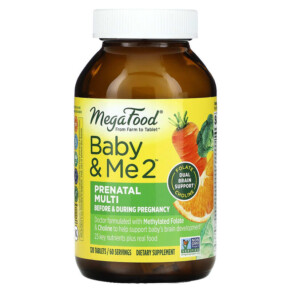 Thực phẩm chức năng MegaFood Baby & Me 2 Prenatal Multi 120 Tablets 051494103159