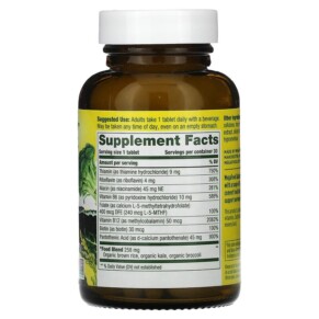 Thành phần vi chất của MegaFood Balanced B Complex 30 Tablets 051494101674