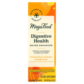 Thực phẩm chức năng MegaFood Digestive Health Water Enhancer Pineapple Mango Kombucha 10 Packets 0.21 oz (6 g) Each 051494104781