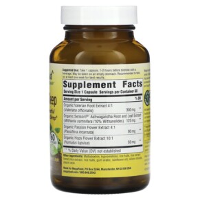 Thành phần vi chất của MegaFood Herbal Sleep 60 Capsules 051494104026