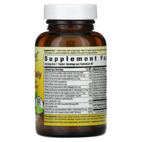 Thành phần vi chất của MegaFood Kids One Daily 30 Tablets 051494101797