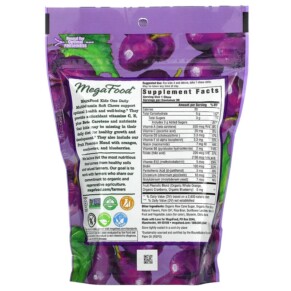 Thành phần vi chất của MegaFood Kids One Daily Multivitamin Soft Chews Grape 30 Individually Wrapped Soft Chews 051494103746