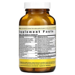 Thành phần vi chất của MegaFood Men Over 55 One Daily 90 Tablets 051494103562