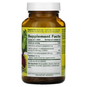 Thành phần vi chất của MegaFood Methyl B12 90 Tablets 051494103333
