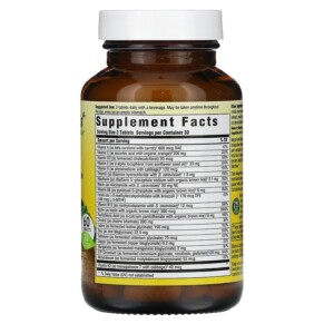 Thành phần vi chất của MegaFood Multi for Men With Brown Rice Carrots Broccoli & Oranges 60 Tablets 051494103197