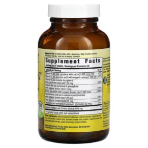 Thành phần vi chất của MegaFood Skin Nails & Hair 2 90 Tablets 051494102817