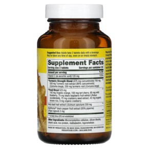 Thành phần vi chất của MegaFood Turmeric Curcumin Extra Strength 60 Tablets 051494100066