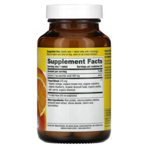 MegaFood Ultra C 400 mg 60 Tablets 3 Thành phần vi chất của MegaFood Ultra C 400 mg 60 Tablets 051494101841