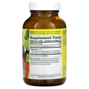 Thành phần vi chất của MegaFood Zinc 120 Tablets 051494104408