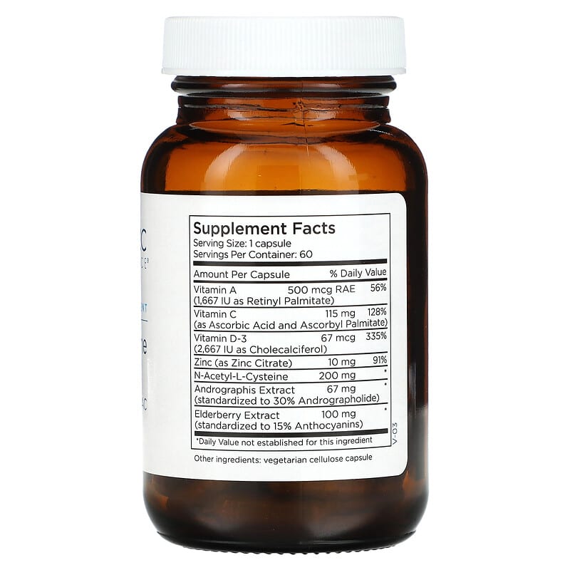 Metabolic Maintenance Acute Immune Boost 60 Capsules 2 Thành phần vi chất của Metabolic Maintenance Acute Immune Boost 60 Capsules 838287007111
