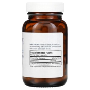 Thành phần vi chất của Metabolic Maintenance L-Methionine 500 mg 100 Capsules 838287001409