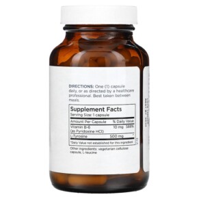 Thành phần vi chất của Metabolic Maintenance L-Tyrosine 500 mg 100 Capsules 838287001485