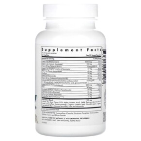 Thành phần vi chất của Michael's Naturopathic Teen Boys Herbs & Vitamins 60 Vegetarian Capsules 755929041107