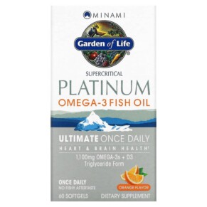 Thực phẩm chức năng Minami Nutrition Supercritical Platinum Omega-3 Fish Oil Orange 60 Softgels 5425018611812