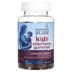 Thực phẩm chức năng Mommy's Bliss Kids 2 Years+ Elderberry Gummies + Immunity Support 60 Gummies 679234071430