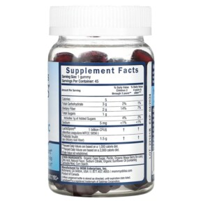 Thành phần vi chất của Mommy's Bliss Kids Probiotic + Prebiotic 2 Years+ Berry 45 Gummies 679234075032