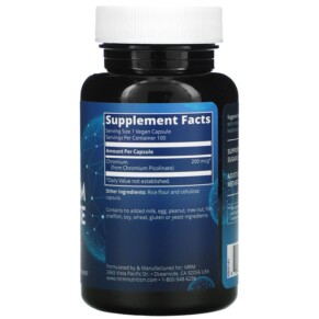 Thành phần vi chất của MRM Nutrition Chromium Picolinate 100 Vegan Capsules 609492713018