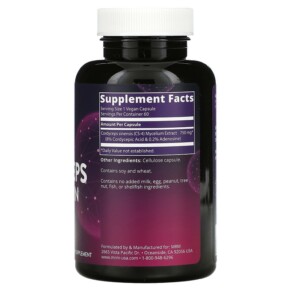 Thành phần vi chất của MRM Nutrition Cordyceps CS-4 Strain 60 Vegan Capsules 609492710307