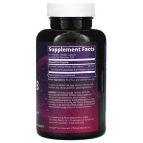 Thành phần vi chất của MRM Nutrition Ginkgo B 60 mg 120 Vegan Capsules 609492540027