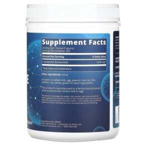 Thành phần vi chất của MRM Nutrition L-Glutamine 1000 Recovery 2.2 lbs (1.000 g) 609492721037