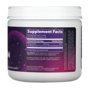 Thành phần vi chất của MRM Nutrition Relax-All Magnesium Unflavored 8 oz (226 g) 609492300508