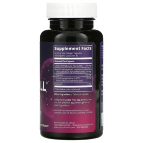 Thành phần vi chất của MRM Nutrition Relax-All Sleep 60 Vegan Capsules 609492310019