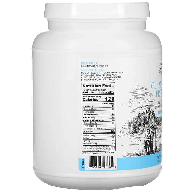 Mt. Capra Clean Whey Protein Unsweetened 16 oz (453 g) 2 Thành phần vi chất của Mt. Capra Clean Whey Protein Unsweetened 16 oz (453 g) 633924720060