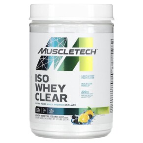 Thực phẩm chức năng MuscleTech ISO Whey Clear Ultra-Pure Protein Isolate Lemon Berry Blizzard 1.11 lbs (503 g) 631656714821