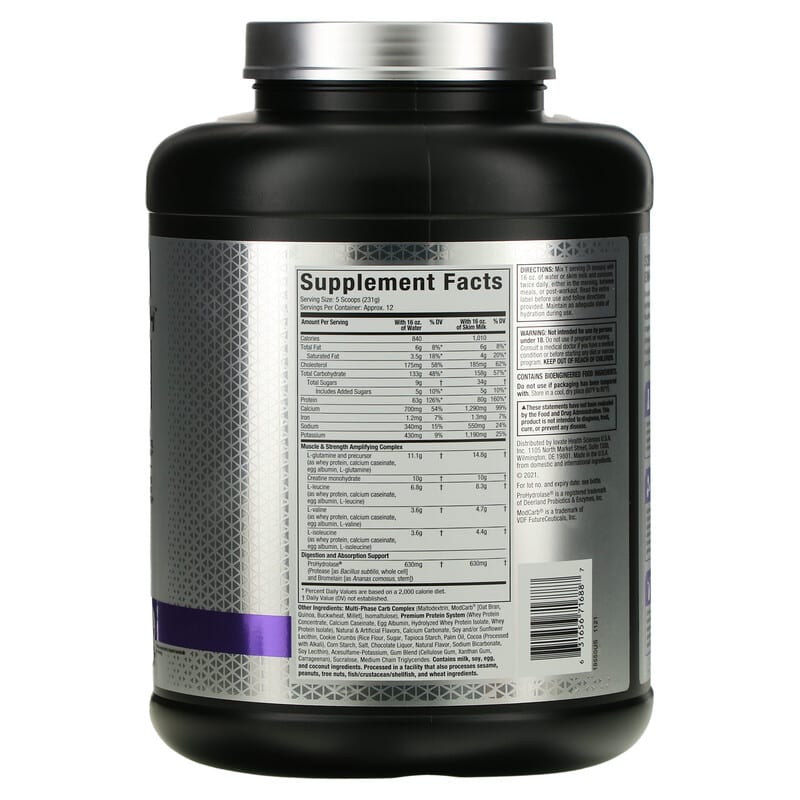 MuscleTech Mass Tech Elite Cookies & Cream 6 lbs (2.72 kg) 2 Thành phần vi chất của MuscleTech Mass Tech Elite Cookies & Cream 6 lbs (2.72 kg) 631656716887