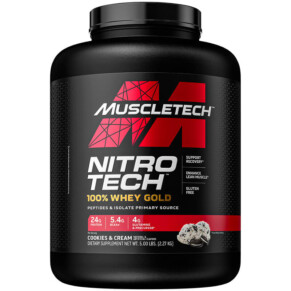 Thực phẩm chức năng MuscleTech Nitro Tech 100% Whey Gold Cookies and Cream 5 lbs (2.27 kg) 631656710489
