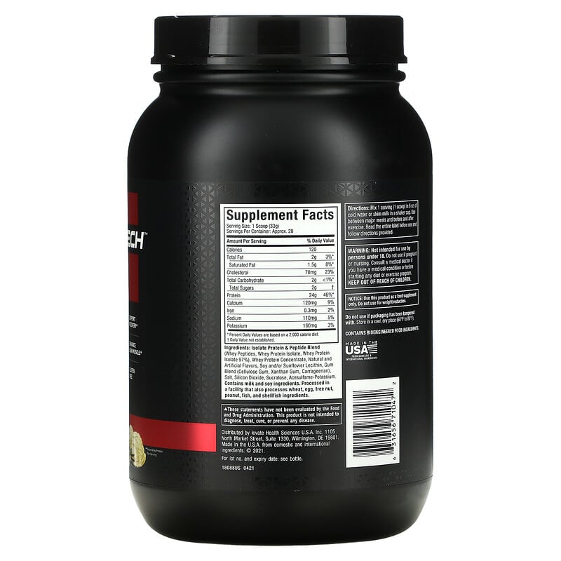 MuscleTech Nitro Tech 100% Whey Gold French Vanilla Cream 2 lbs (907 g) 2 Thành phần vi chất của MuscleTech Nitro Tech 100% Whey Gold French Vanilla Cream 2 lbs (907 g) 631656710472