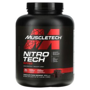 Thực phẩm chức năng MuscleTech Nitro Tech Ripped Lean Protein + Weight Loss Chocolate Fudge Brownie 4 lbs (1.81 kg) 631656709568