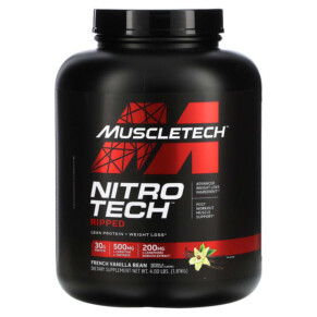 Thực phẩm chức năng MuscleTech Nitro Tech Ripped Lean Protein + Weight Loss French Vanilla Bean 4 lbs (1.81 kg) 631656709575