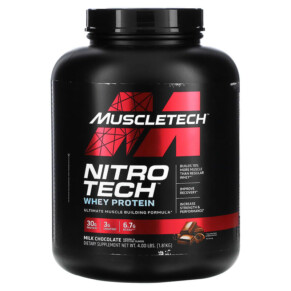 Thực phẩm chức năng MuscleTech NitroTech Whey Peptides Milk Chocolate 4 lbs (1.81 kg) 631656703283