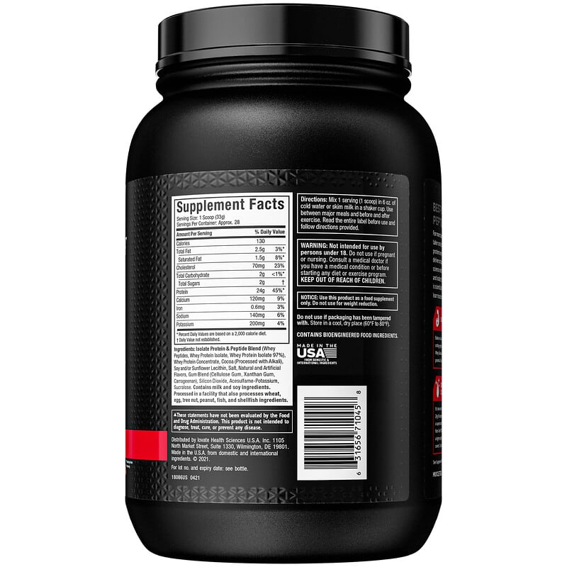 MuscleTech Performance Series Nitro Tech 100% Whey Gold Double Rich Chocolate 2.03 lbs (921 g) 2 Thành phần vi chất của MuscleTech Performance Series Nitro Tech 100% Whey Gold Double Rich Chocolate 2.03 lbs (921 g) 631656710458
