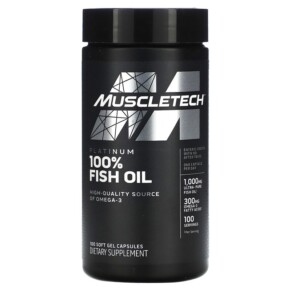 Thực phẩm chức năng MuscleTech Platinum 100% Fish Oil 100 Soft Gel Capsules 631656604481