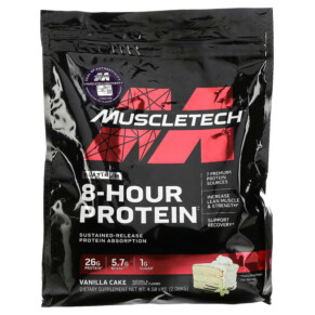 Thực phẩm chức năng MuscleTech Platinum 8-Hour Protein Vanilla Cake 4.58 lbs (2.08 kg) 631656703535