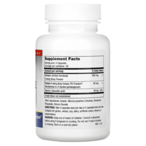 Thành phần vi chất của Mushroom Wisdom Maitake D Fraction Standard 120 Capsules 791014104104