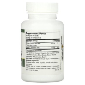 Thành phần vi chất của Mushroom Wisdom Super Coriolus 120 Vegetarian Tablets 791014109055