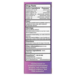 Thành phần vi chất của NatraBio Adrenal Support Liquid Drops 1 fl oz (30 ml) 371401101017