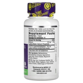 Thành phần vi chất của Natrol 5-HTP Time Release Extra Strength 100 mg 45 Tablets 047469052287