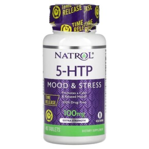 Thực phẩm chức năng Natrol 5-HTP Time Release Extra Strength 100 mg 45 Tablets 047469052287