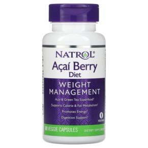 Thực phẩm chức năng Natrol Acai Berry Diet Weight Management 60 Veggie Capsules 047469055080