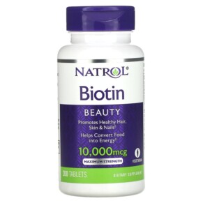 Thực phẩm chức năng Natrol Biotin Maximum Strength 10.000 mcg 200 Tablets 047469076085