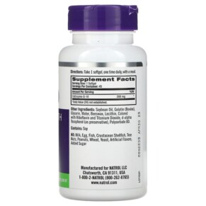 Thành phần vi chất của Natrol CoQ-10 200 mg 45 Softgels 047469042615