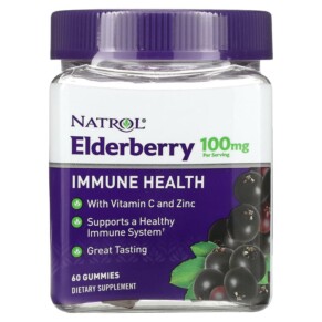 Thực phẩm chức năng Natrol Elderberry Immune Health 50 mg 60 Gummies 047469077594